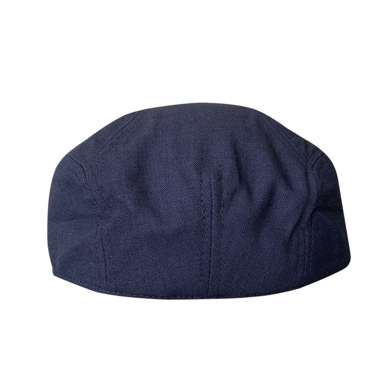 Spring And Summer Casual Men Flat Summer Linen Beret Hat Woman Dark Blue Dark Grey Breathable Cap Duckbill Driving Hats BLM240 - Image 5