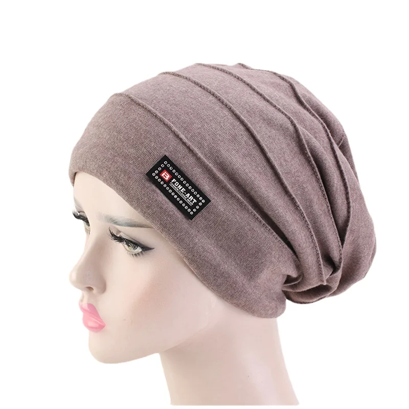 Double Fabric Skullies & Beanies Hats For Adult Fashion Autumn Winter Hats For Women And Men - Image 4
