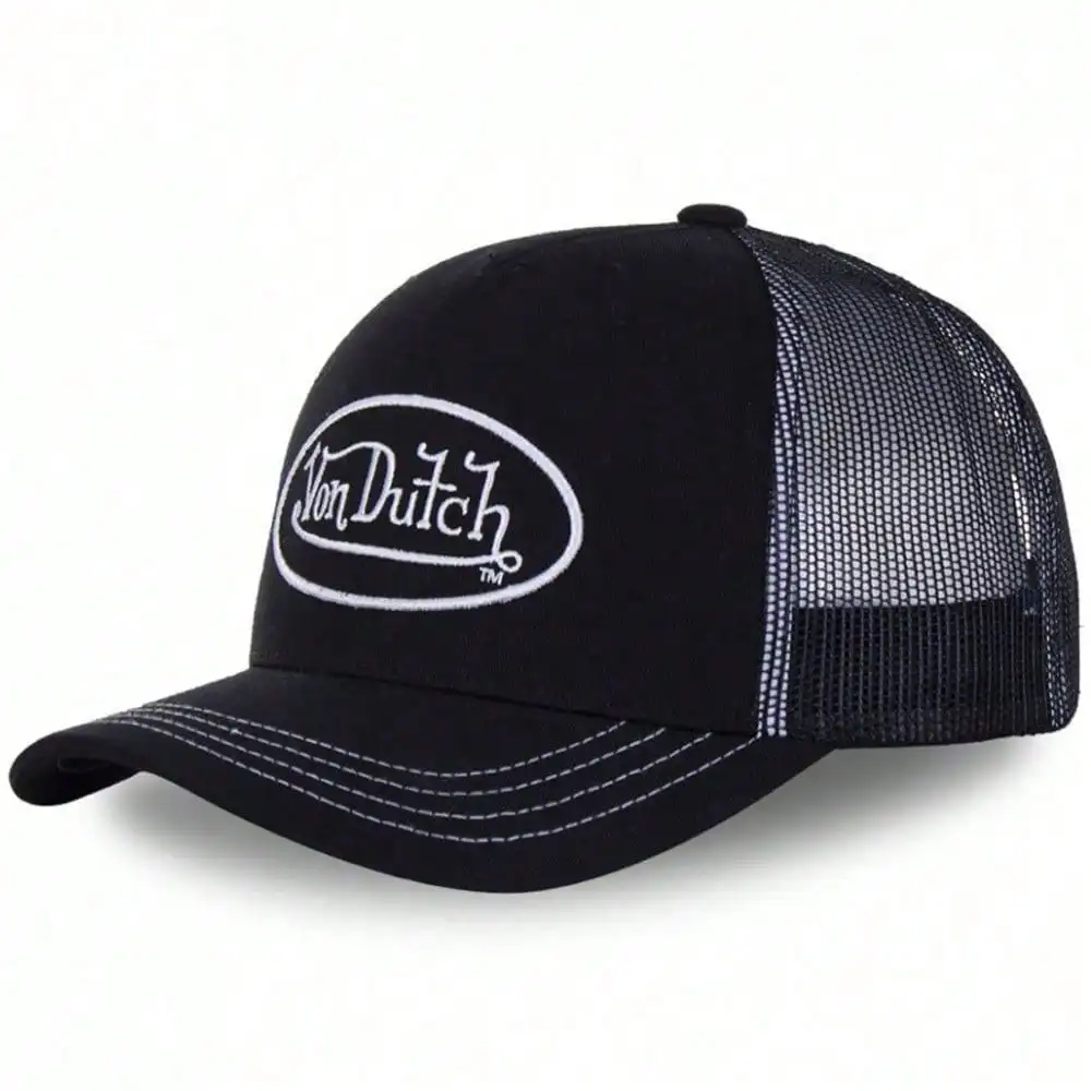 Baseball Cap Letter Sunscreen Mesh Embroidered Trucker Hat