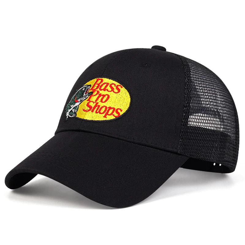 bass football baseball caps Men and women outdoor casual hip-hop Summer sunshade breathable mesh cap - Image 2