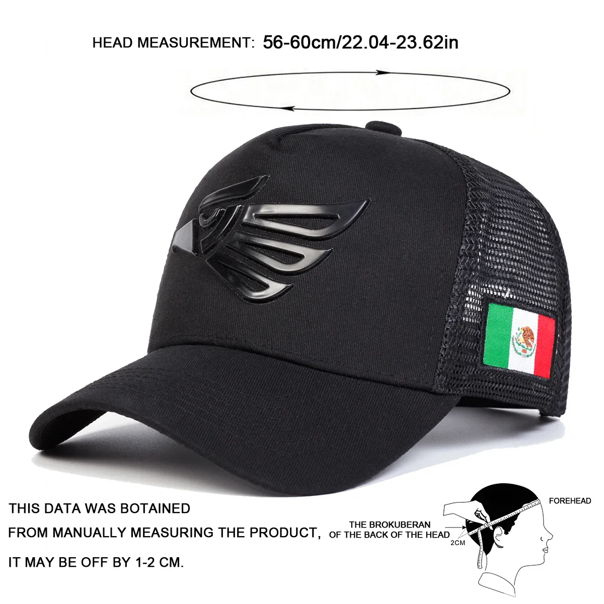 Unisex Mexican Eagle Label Baseball Net Caps Adjustable Casual Hats Spring and Summer Outdoor Sunscreen Hat - Image 6