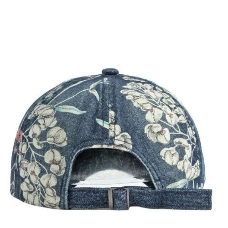 LDSLYJR Spring Denim Flower Print Casquette Baseball Cap Adjustable Outdoor Snapback Hats for Men and Women 170 - Image 6