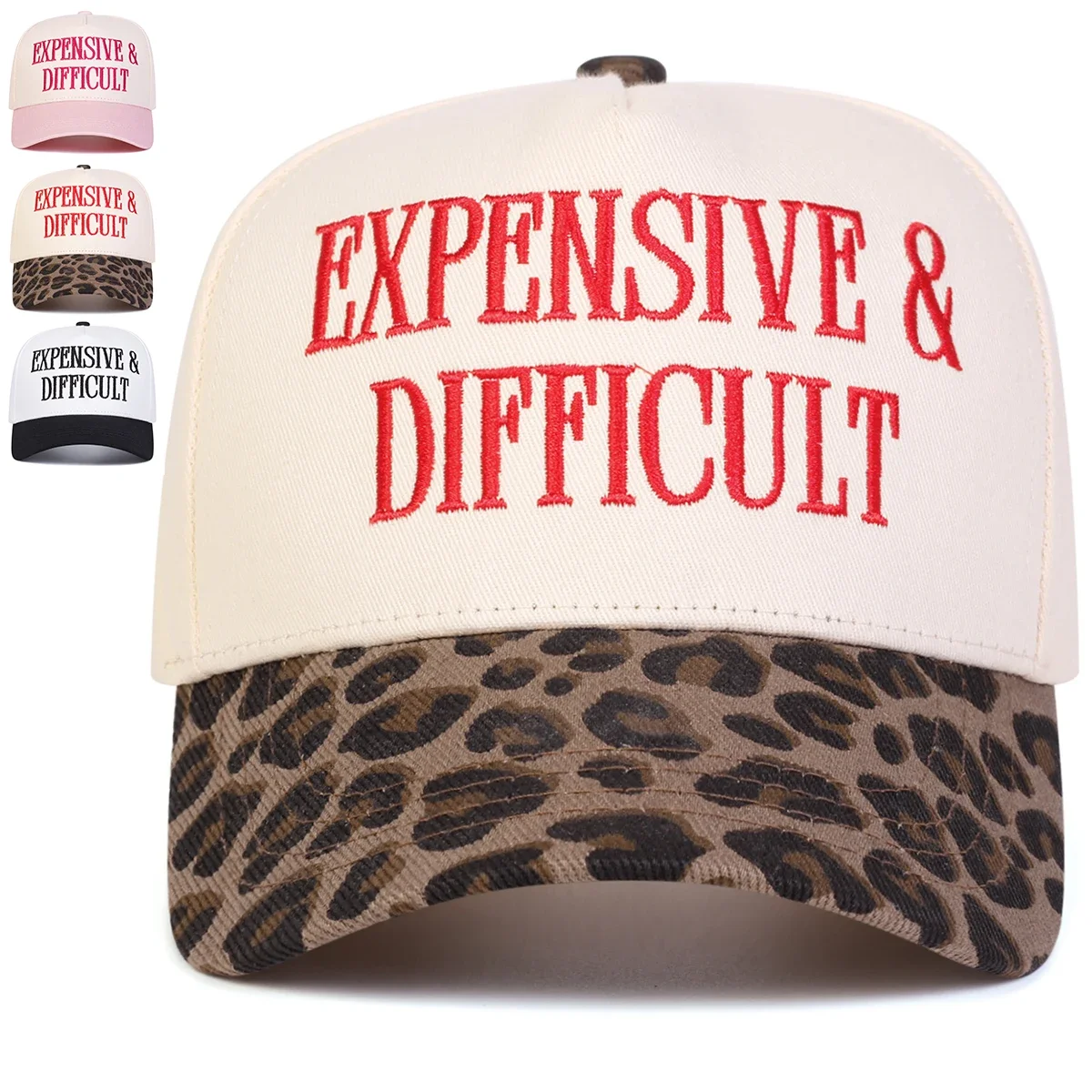 Unisex EXPENSIVE DIFFICULT Letter Embroidery Baseball Caps Spring Autumn Outdoor Adjustable Casual Hats Sunscreen Hat Sports Cap