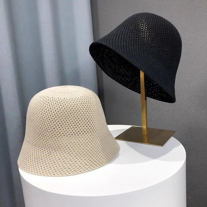Women Bucket Hat Summer Hollow Out Thin Breathable Sun Hat Female Beach Panama Cap Fold Outdoor Japanese Lesure Fishierman Cap - Image 4