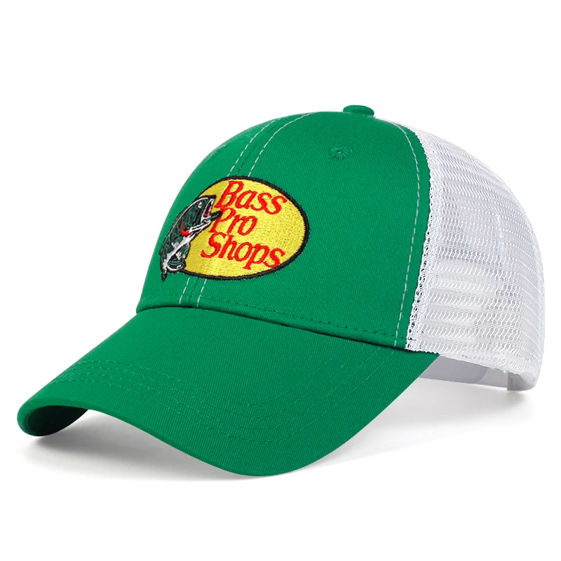 bass football baseball caps Men and women outdoor casual hip-hop Summer sunshade breathable mesh cap - Image 3