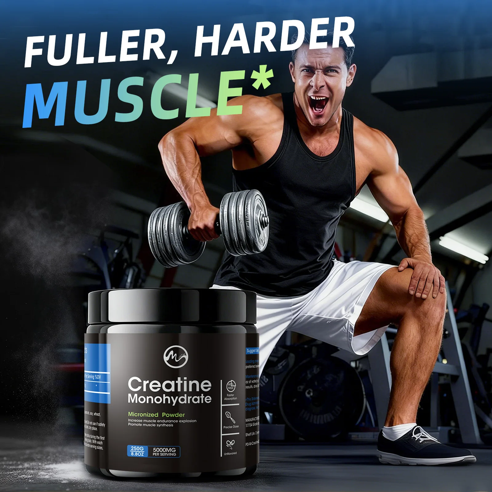 Minch Creatine Monohydrate Powder 5000mg Creatine Muscle Builder Post Workout Gain Strength Build Muscle for Men & Women - Image 7
