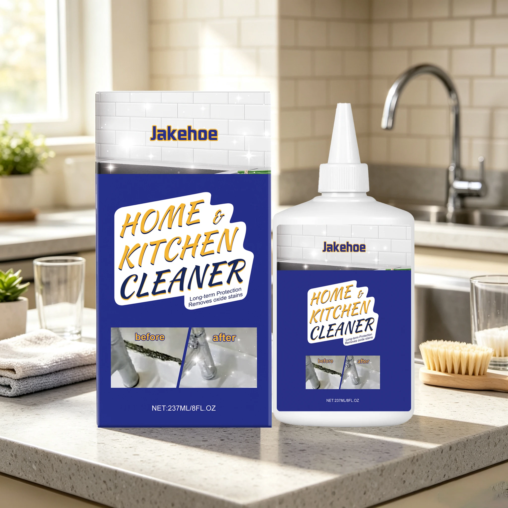 237ML Household Cleaner Gel Multipurpose Remove Stubborn Stains Reduce Black Dirts Mildew Removal Eliminate Bad Odor Lasting Restoring Home & Kitchen Cleaner