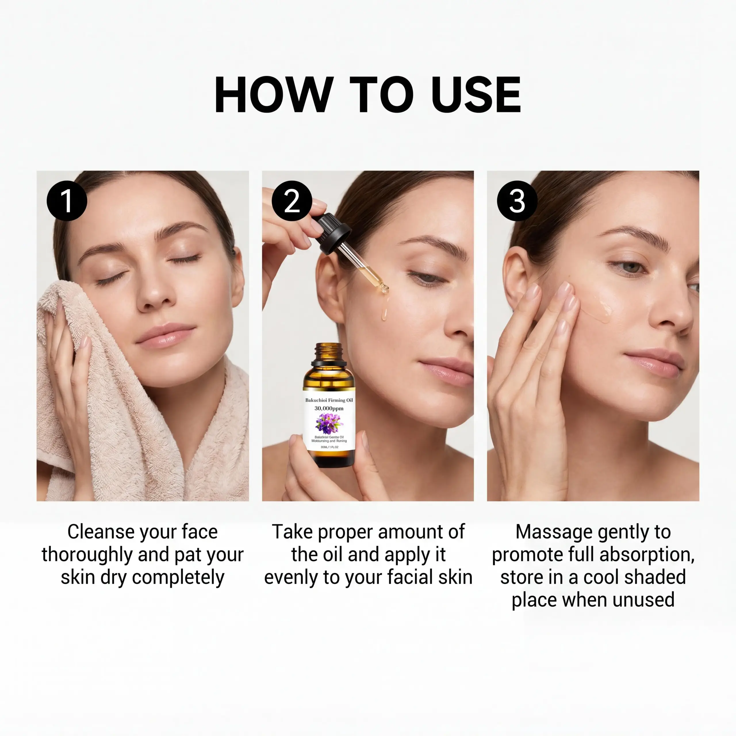 Bakuchiol Restorative Face Oil Jojoba Seed Oil Deep Moisturizing Boosting Elasticity Smoothing Fine Lines Firming Skin Contours Anti-Aging Beauty Care Oil - Image 8