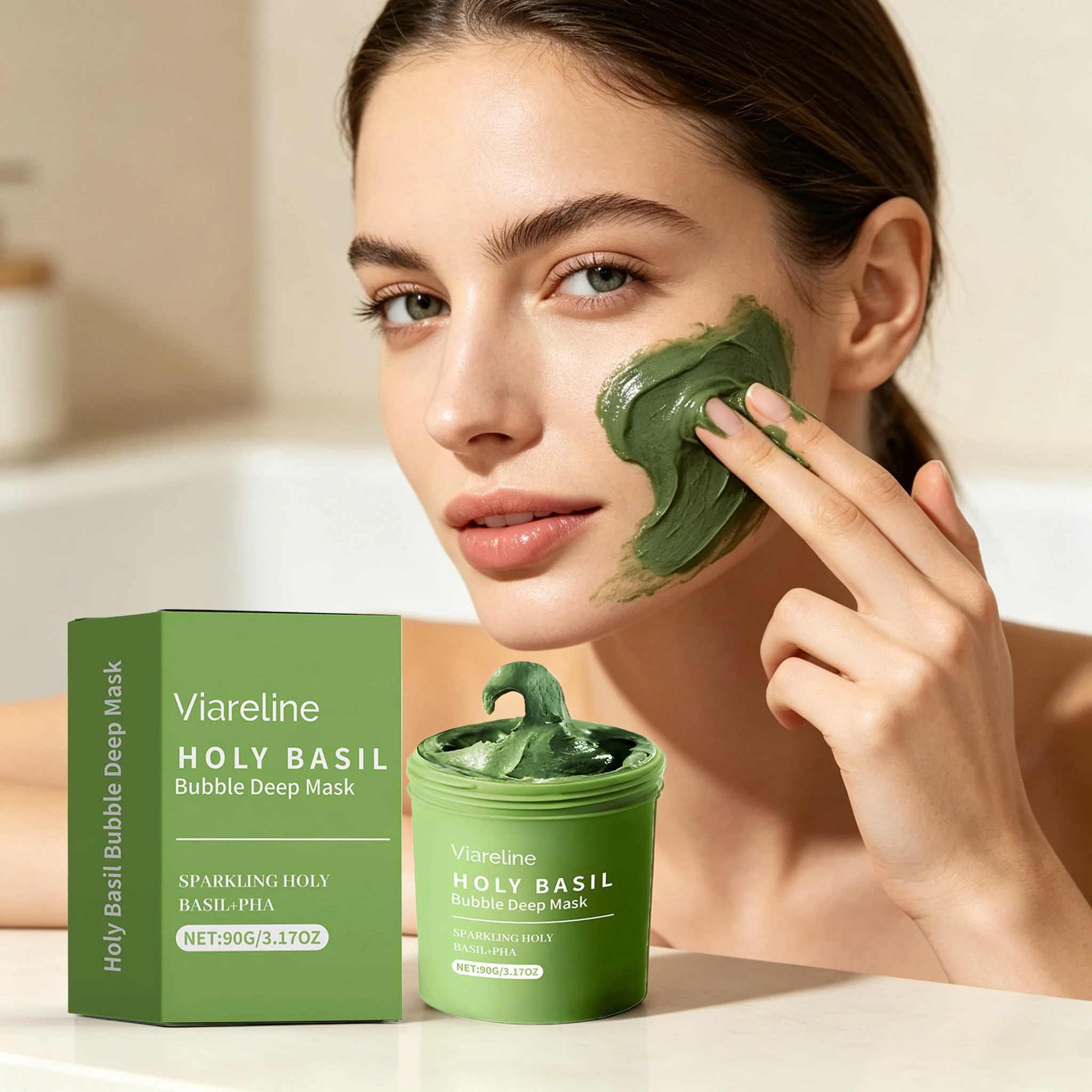 90G Facial Clay Mask Gentle Cleaning Pores Blackhead Removal Moisturizing Enhance Smoohness Oil Control Refreshing Non-greasy Facial Mud Mask - Image 2