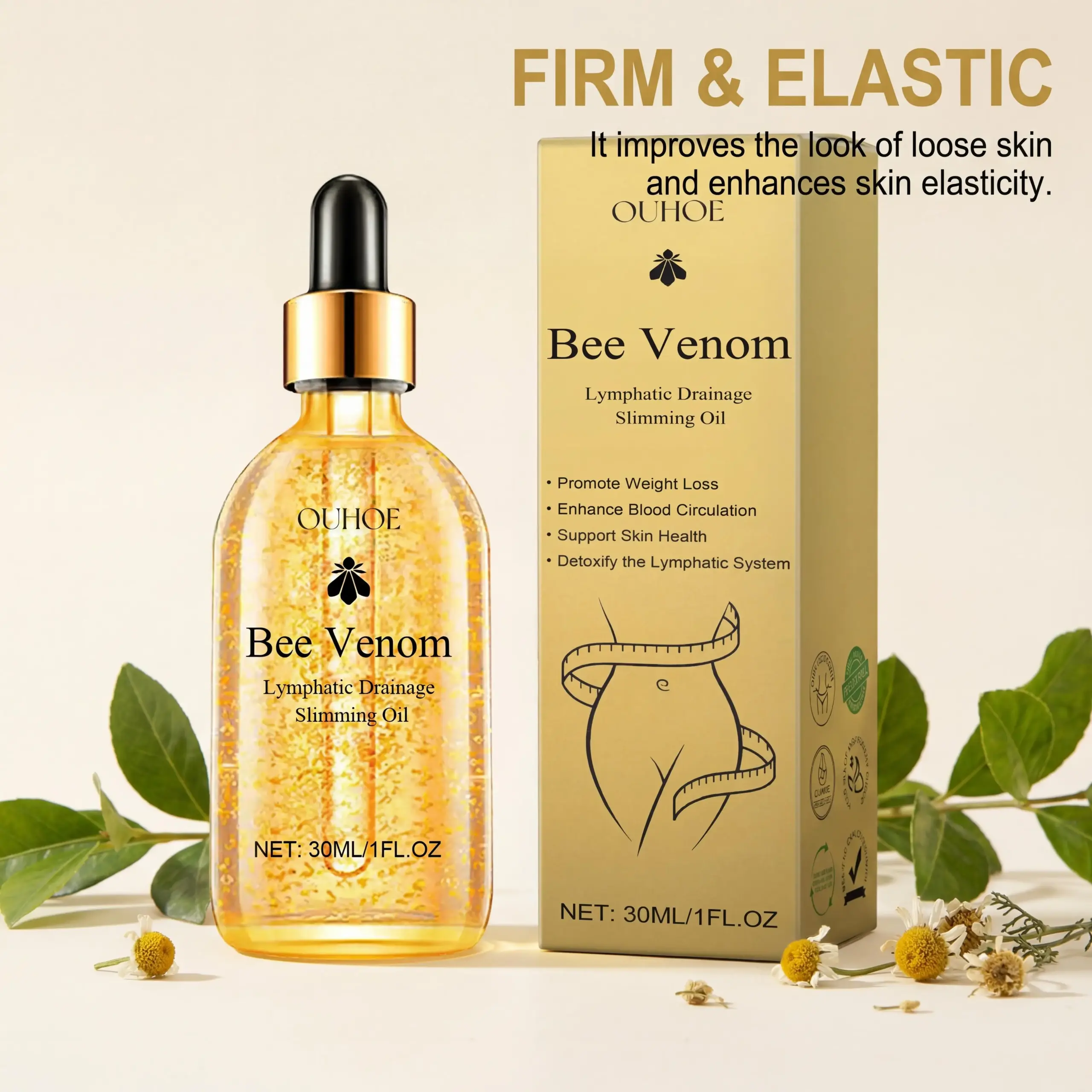 Bee Venom Slimming Oil Lymphatic Drainage Weight Loss Body Firming Tightening Hydrating Fat Burning Anti Cellulite Massage Oil - Image 2