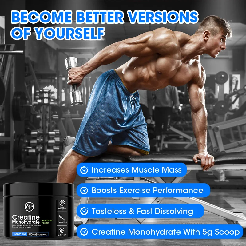 Minch Creatine Monohydrate Powder 5000mg Creatine Muscle Builder Post Workout Gain Strength Build Muscle for Men & Women - Image 3