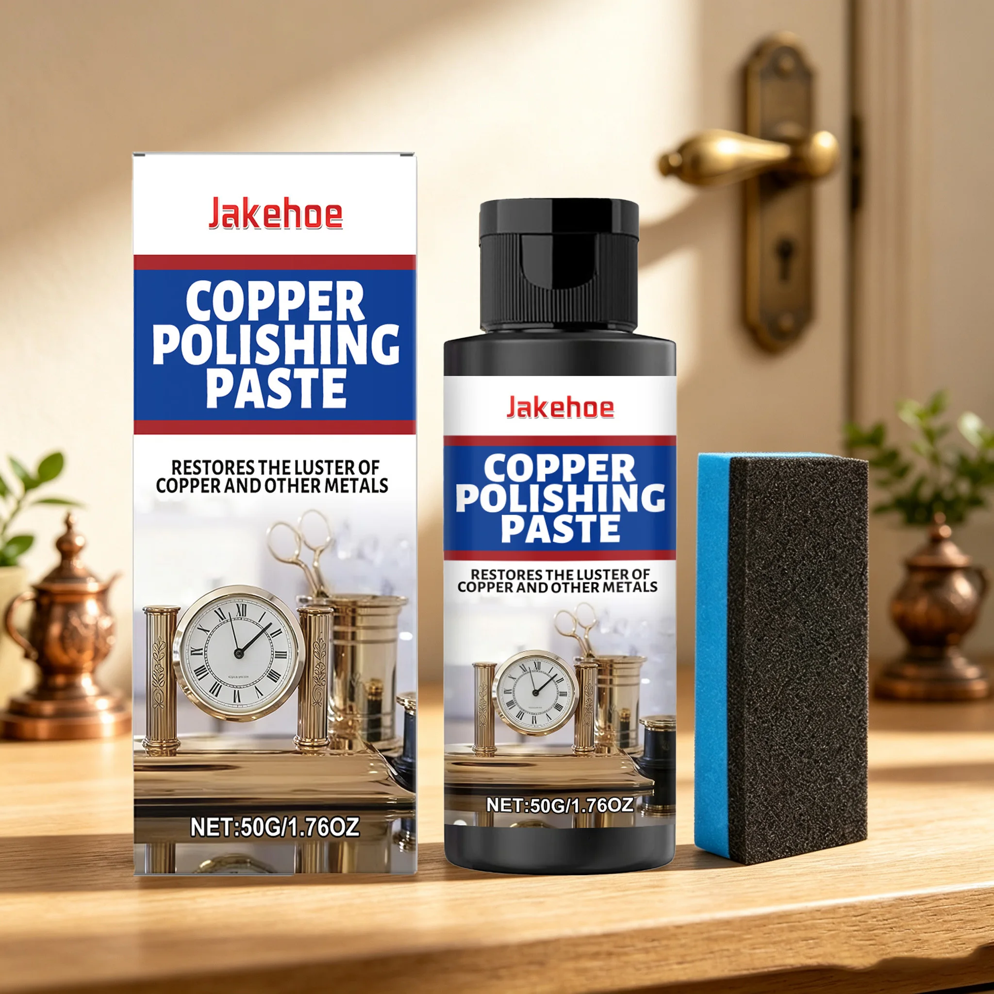 50G Copper Cleaning Agents Black Dirts Removal Polishing Restoring Gloss Reduce Stubborn Stains Anti-oxidant Protective Daily Maintain Copper Cleaner Paste