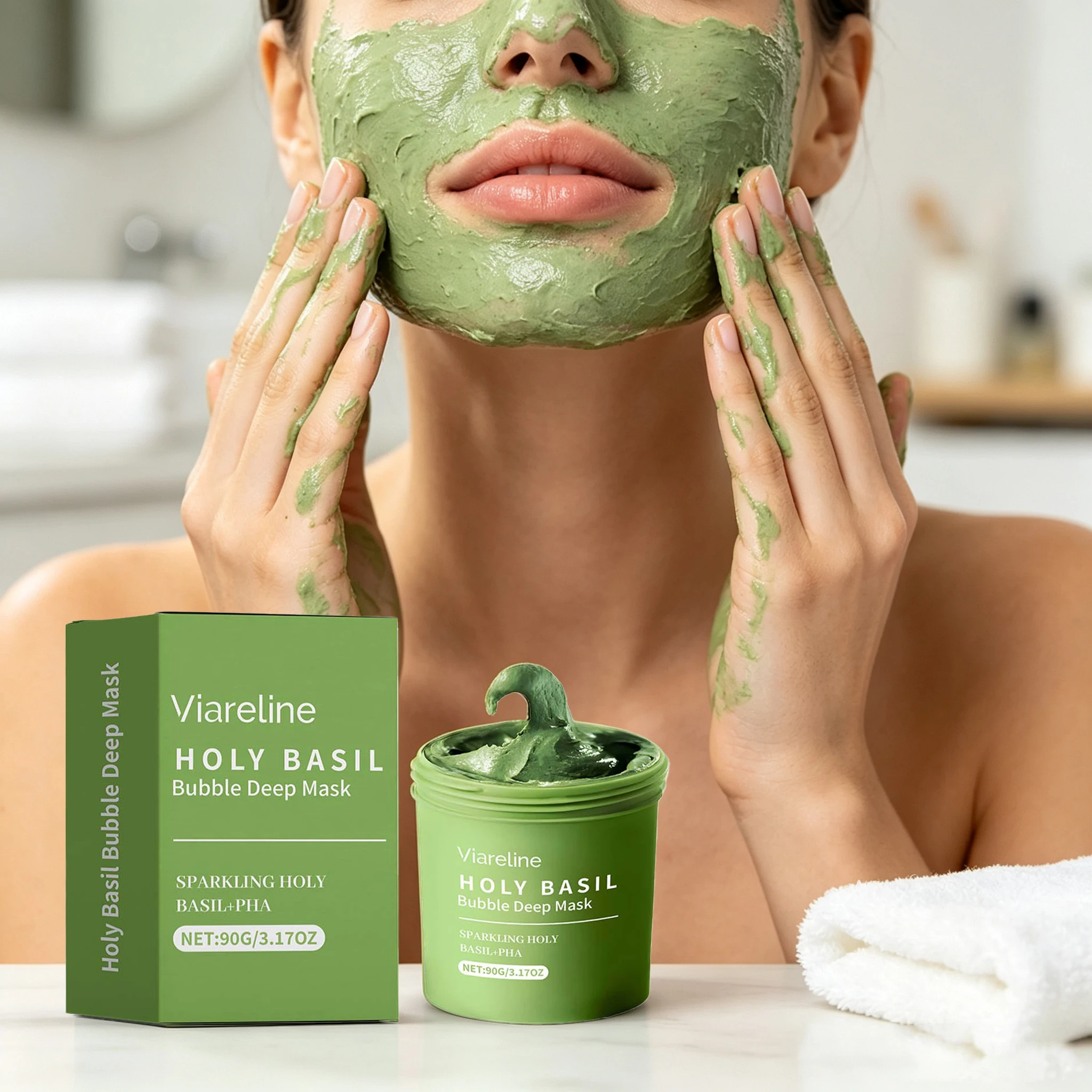 90G Facial Clay Mask Gentle Cleaning Pores Blackhead Removal Moisturizing Enhance Smoohness Oil Control Refreshing Non-greasy Facial Mud Mask