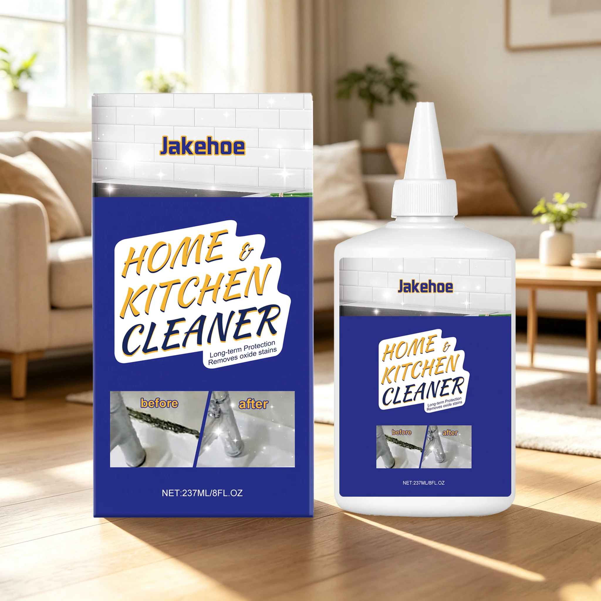 237ML Household Cleaner Gel Multipurpose Remove Stubborn Stains Reduce Black Dirts Mildew Removal Eliminate Bad Odor Lasting Restoring Home & Kitchen Cleaner - Image 2