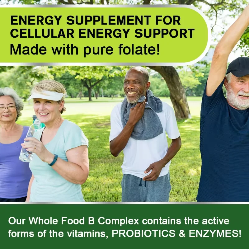 BEWORTHS Vitamin B Complex Capsules B1,B2,B3,B5,B6,B7,B12 Whole Food Supplement for Stress, Energy and Immune Support Non-GMO - Image 6