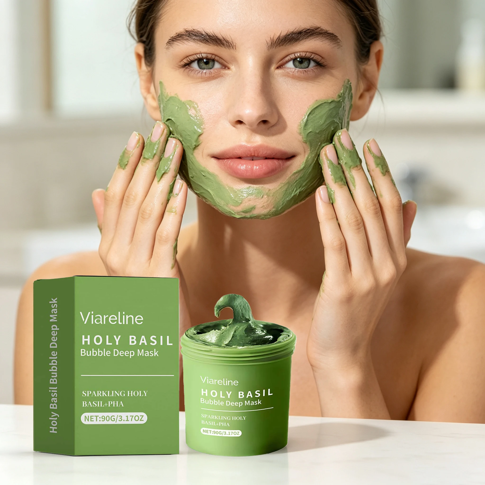 90G Facial Clay Mask Gentle Cleaning Pores Blackhead Removal Moisturizing Enhance Smoohness Oil Control Refreshing Non-greasy Facial Mud Mask - Image 3