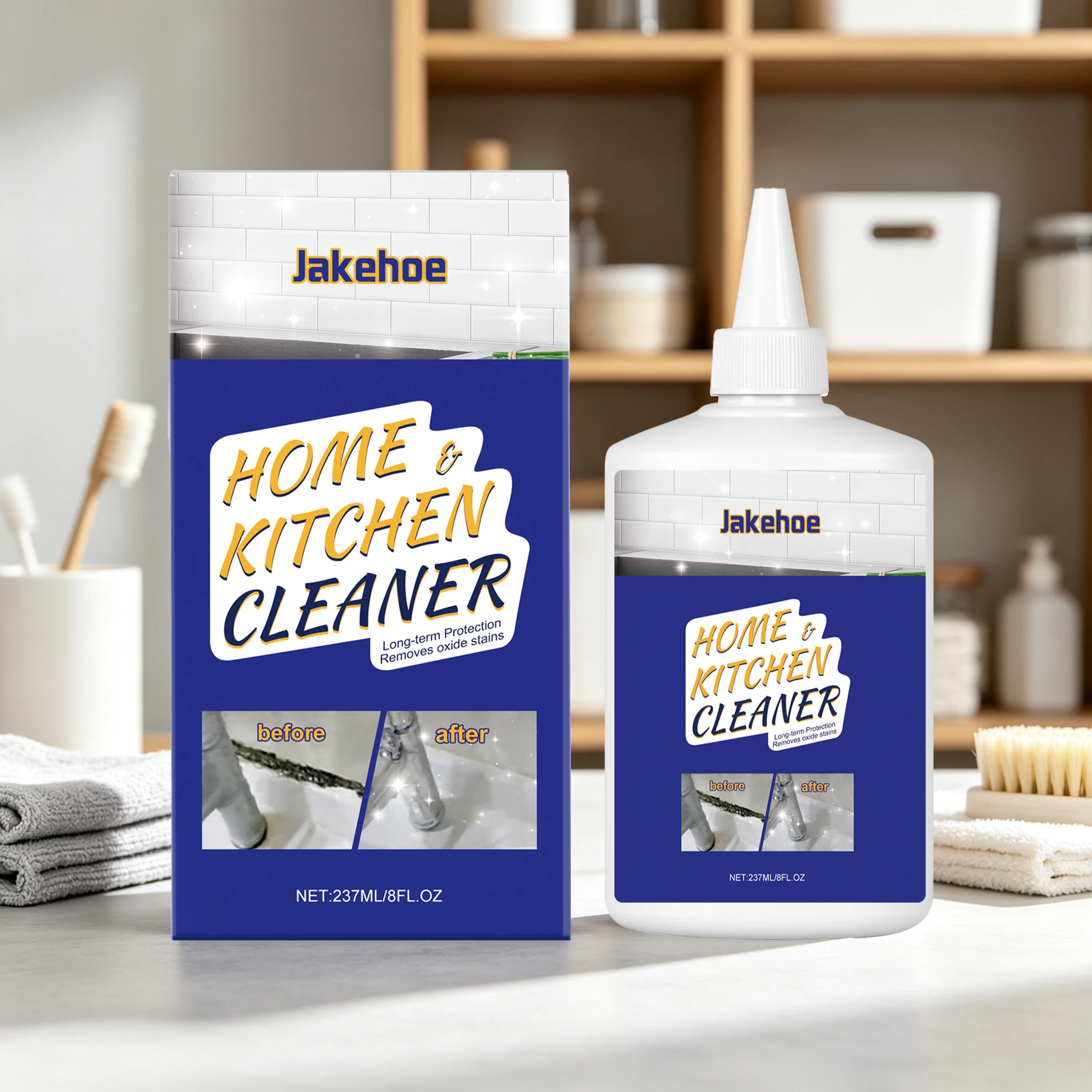 237ML Household Cleaner Gel Multipurpose Remove Stubborn Stains Reduce Black Dirts Mildew Removal Eliminate Bad Odor Lasting Restoring Home & Kitchen Cleaner - Image 3