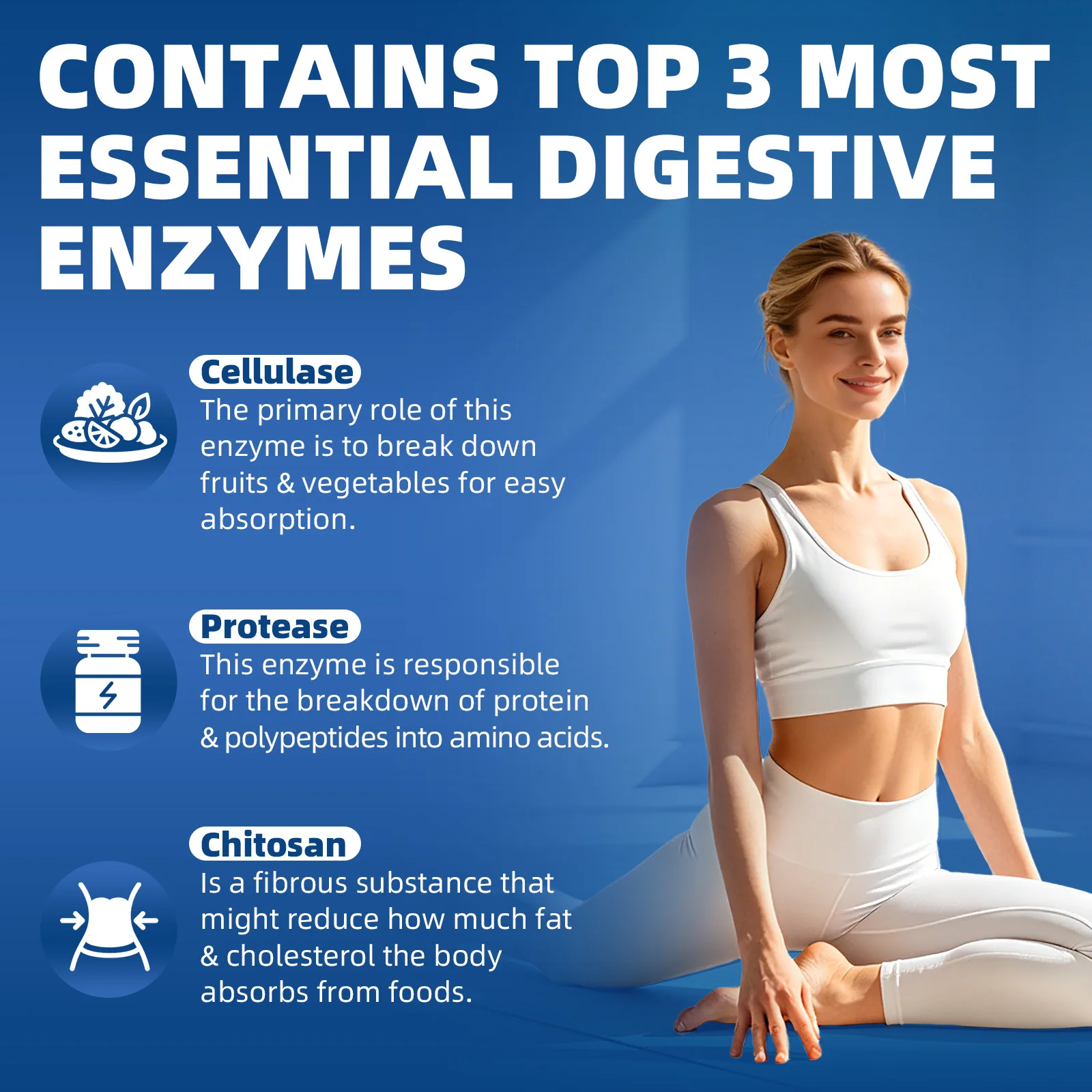 GPGP GreenPeople 120PCS Probiotics Digestive Enzymes Help Digestion Health for Women & Men Supports Gut Flora & Regularity Support Occasional Constipation - Image 5