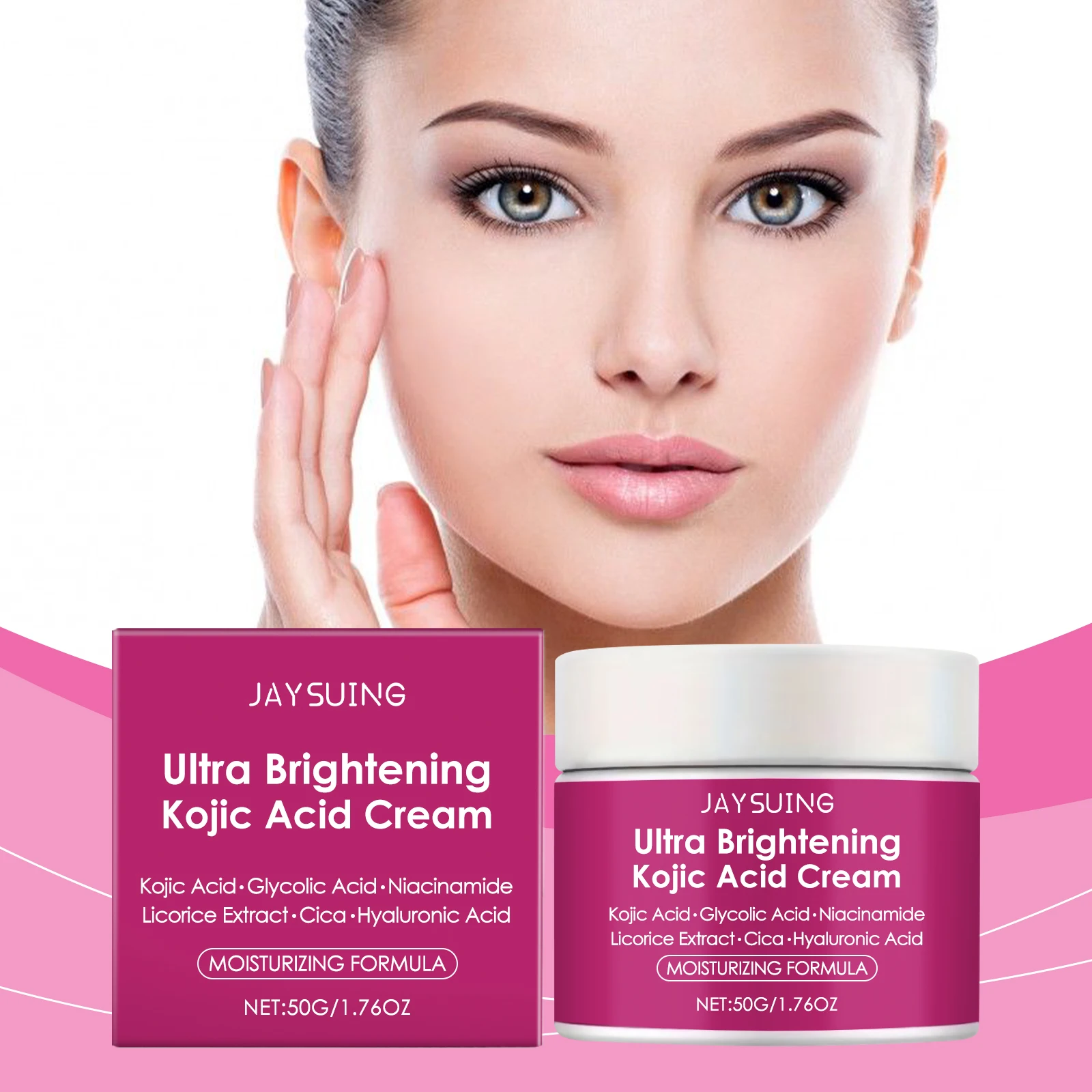 Jaysuing 50g Citric Acid Face Cream Moisturizing Nourishing Hydrating Smooth Skin Radiance For Daily Care Lightweight Formula For All Skin Types - Image 2