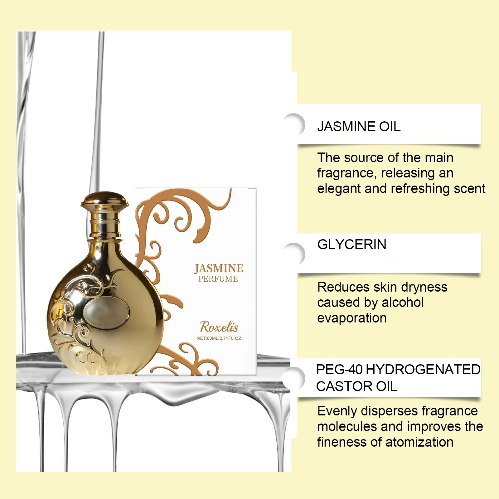 Jasmine Scent Spray Hair Perfume Body Mist Long-Lasting Whole Body Deodorant for Women Men Elegant Floral Fragrance Spray Odor Protection Eau De Toilette - Image 7