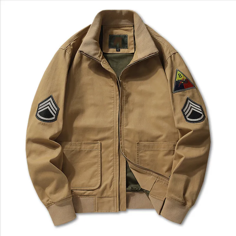 Men's Spring Military Jacket Autumn Cotton Pilot Coat Army Male Bomber Cargo Jackets Flight Winter Outwear Coats Plus Size 6XL - Image 5