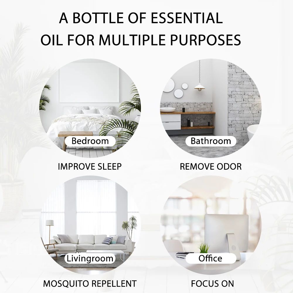 100ML Pure Natural Rose Essential Oils Humidifier Diffuser Lavender Vanilla Peppermint Geranium Cloves Basil Tea Tree Aroma Oil - Image 5