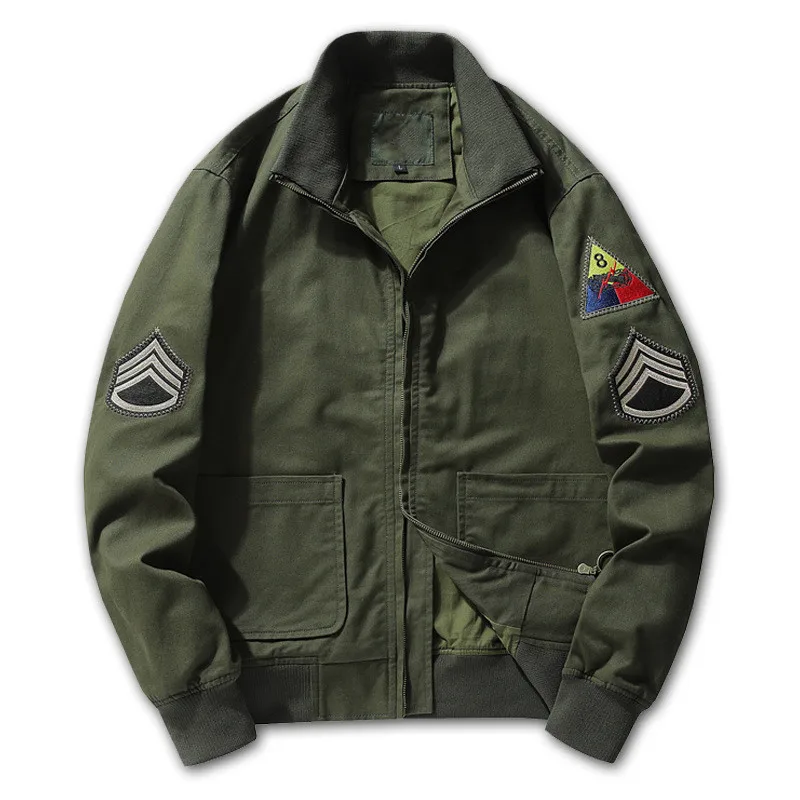 Men's Spring Military Jacket Autumn Cotton Pilot Coat Army Male Bomber Cargo Jackets Flight Winter Outwear Coats Plus Size 6XL - Image 4