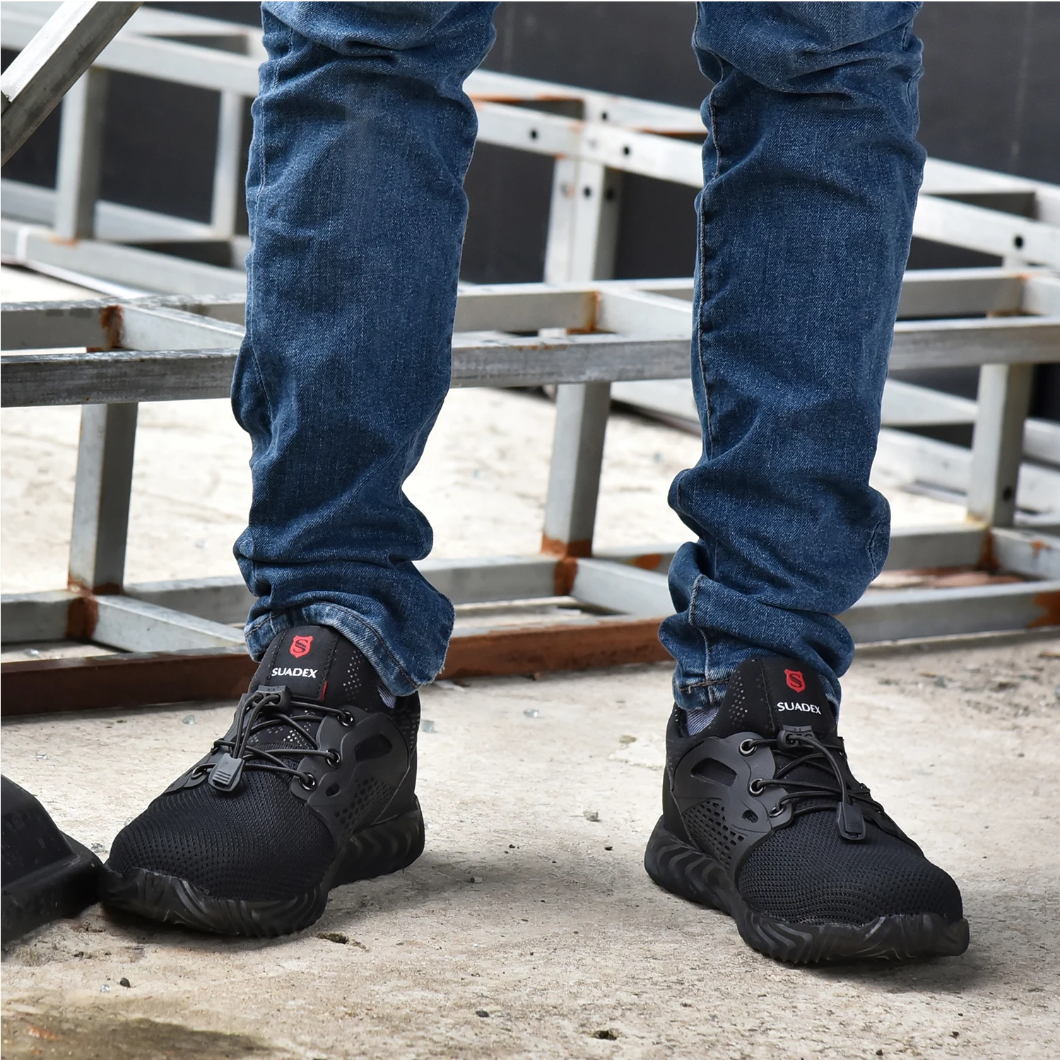 SUADEX Safety Shoes Breathable Mens Work Shoes Anti-smashing Industrial Steel Toe Cap Sneakers Puncture Proof Plus Size 36-48 - Image 5