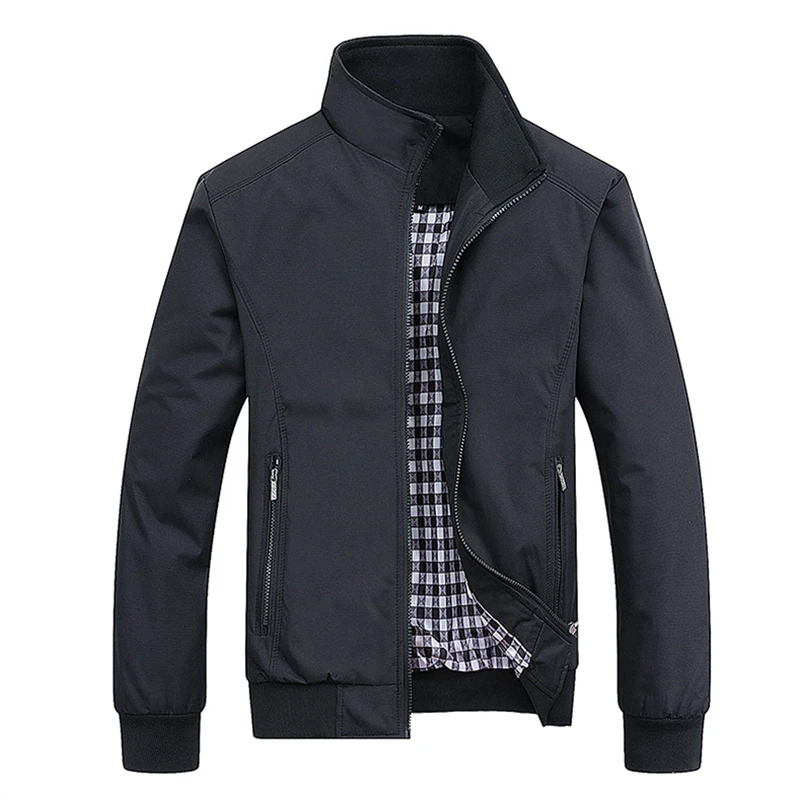 2025 Spring Autumn Casual Solid Fashion Slim Bomber Jacket Men Overcoat New Arrival Baseball Jackets Men's Jacket M-6XL 8XL Top - Image 3