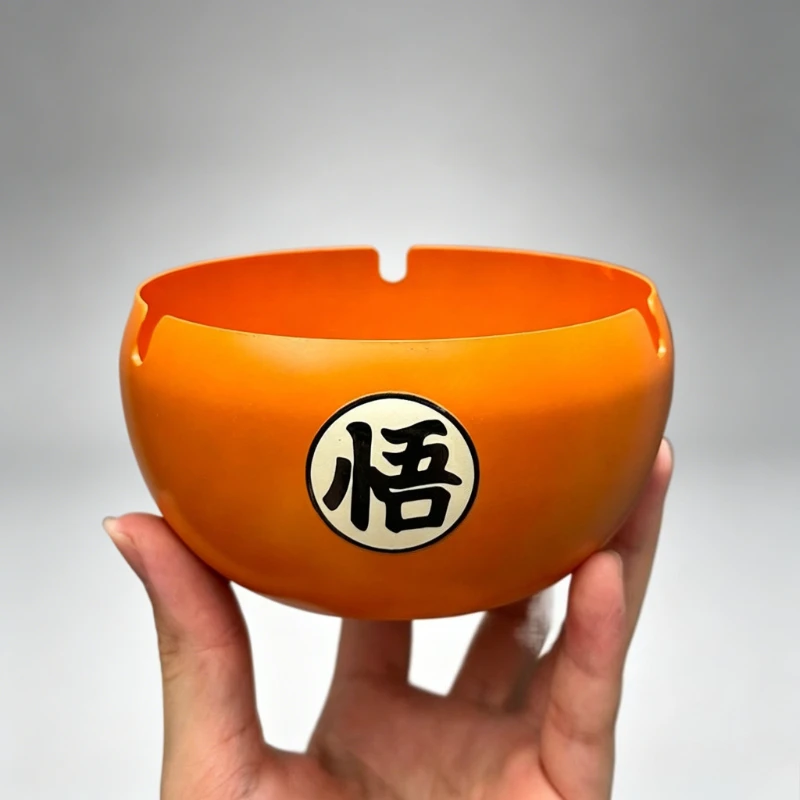 Dragon Ball Son Goku cartoon cute stainless steel ashtray 2D style living room desktop decoration anime merchandise wholesale