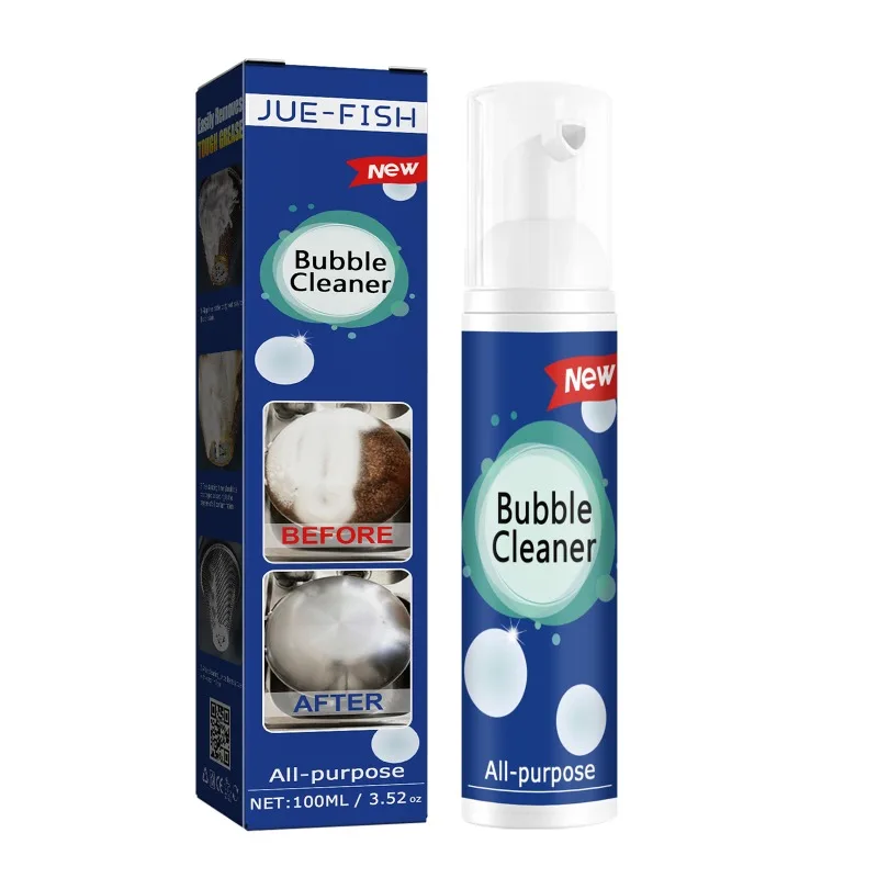 Oil Stain Foam Cleaner, Multi-Purpose Heavy-Duty Grease Foam Cleaner for Kitchen Stoves and Range Hoods