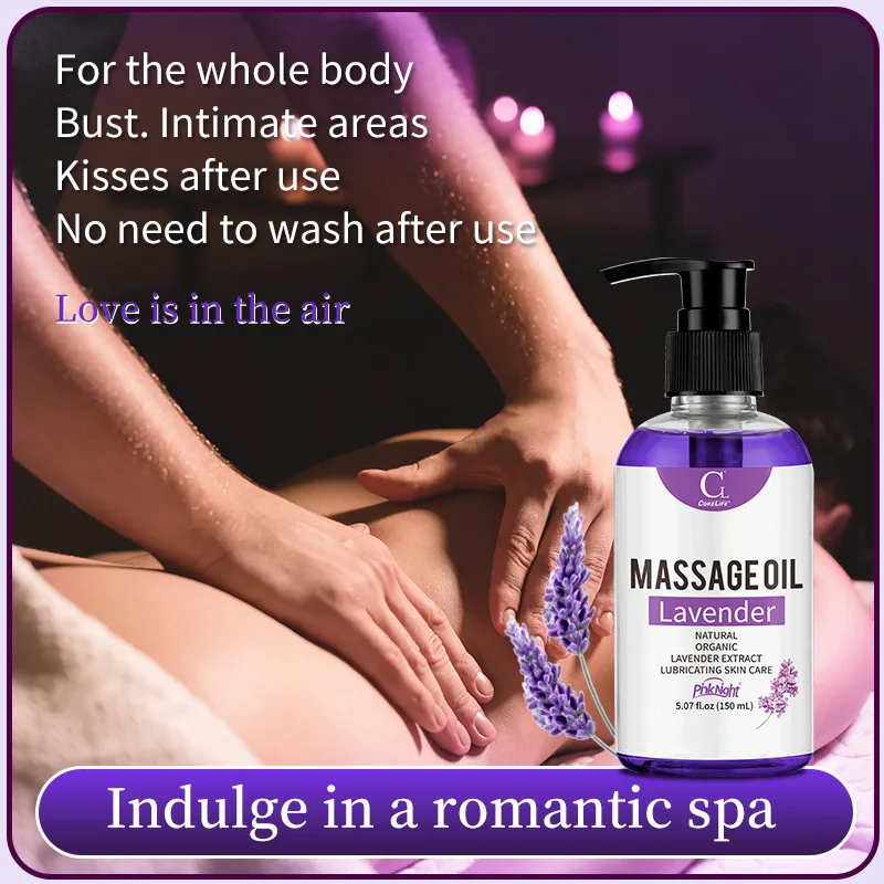 Lavender Massage Oil Moisturize The Skin Adult Sex Oil Couple Spa No Wash Full Body Hot Feel Massage Essential Oil - Image 4