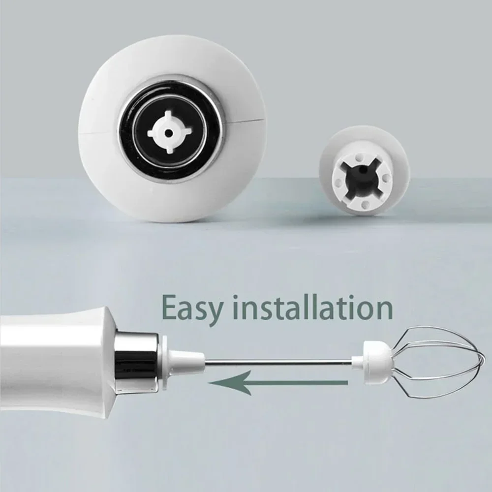USB Rechargeable Electric Milk Frother Mini Handheld Foam Maker 3 Speed Whisks for Latte Coffee Cappuccino Stainless Steel Egg Beater Drink Mixer Hot Chocolate Blender Portable Cordless Kitchen Gadgets Tools - Image 7