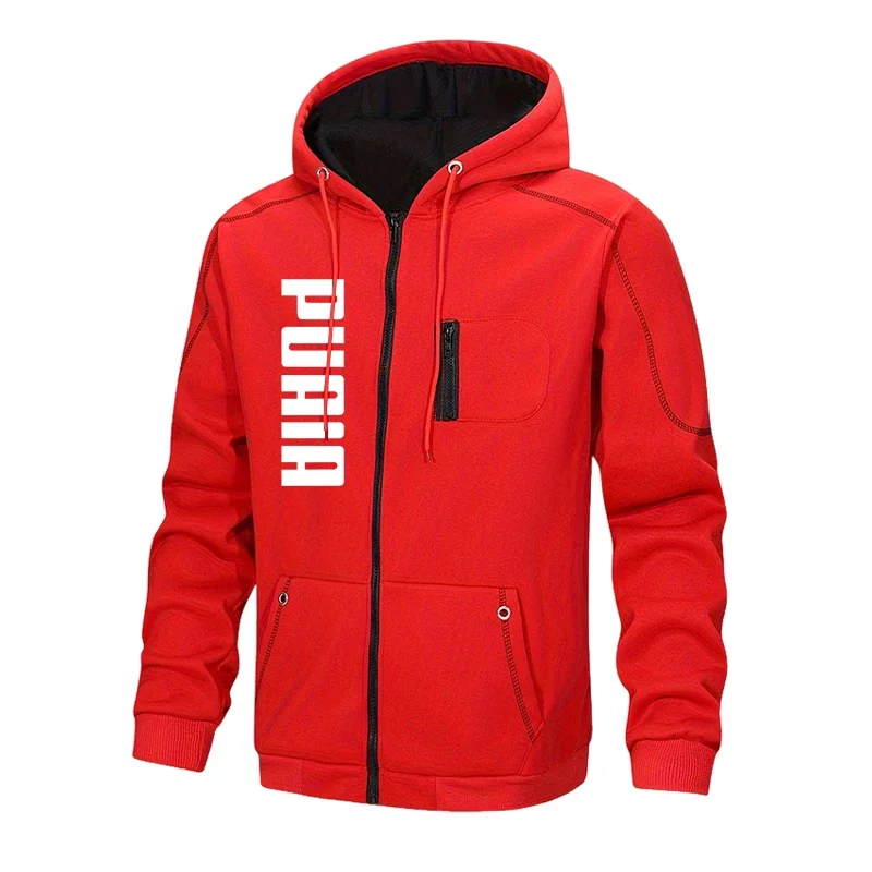 2026 Men's Jacket Coats Casual Zipper Hoodie Autumu Winter Male Sweatshirt Jackets Athlete Running Hiking Sportswear Hoodies - Image 3