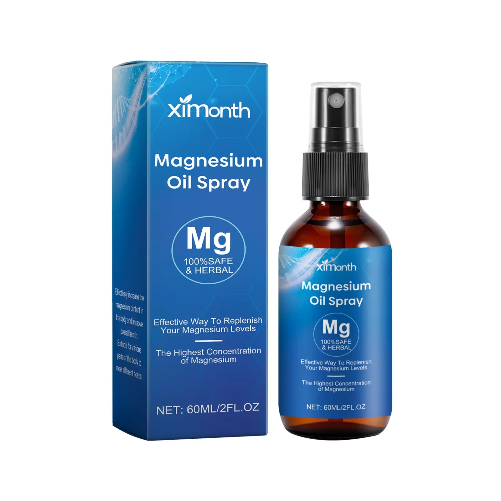 60ml Pure Magnesium Oil Spray Relieve Muscle Soreness Pain Mind Soothing Better Sleep Quality Deep Relaxation Body Health Care - Image 2
