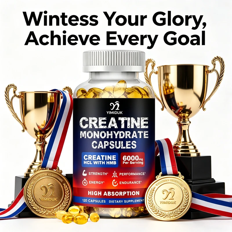 Dual Creatine Monohydrate Capsules, with HCL HMB, Support Muscle Mass, Exercise Endance, Stamina & Energy, Training Performance - Image 6