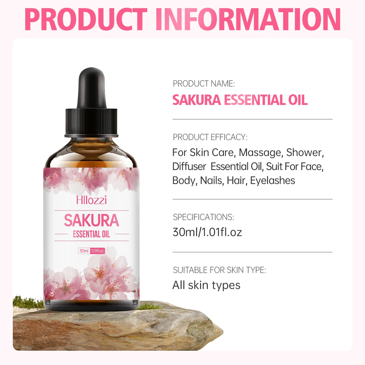 100ml/60ml/30ml Cherry Blossom Essential Oil is suitable for facial skin care, body care, aromatherapy, aromatherapy essential o - Image 6