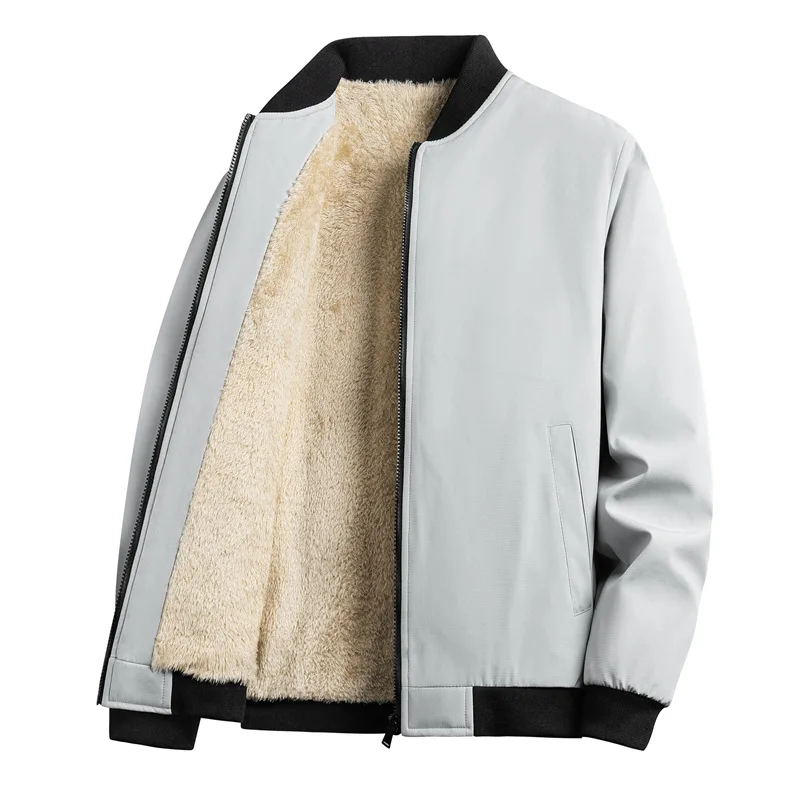 Lamb Velvet Jacket Winter Warm Baseball Collar Jacket Men'S 2025 New Fashion Casual Jacket Jackets Trench Coat Fishing Hoodies - Image 5