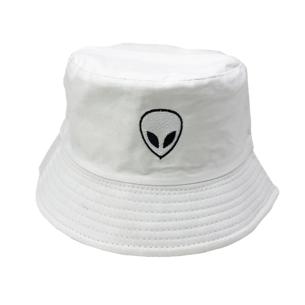 Unisex Embroidered Alien Foldable Bucket Hat Beach Sun Street Headwear Fisherman Outdoor Men and Woman Cap - Image 4