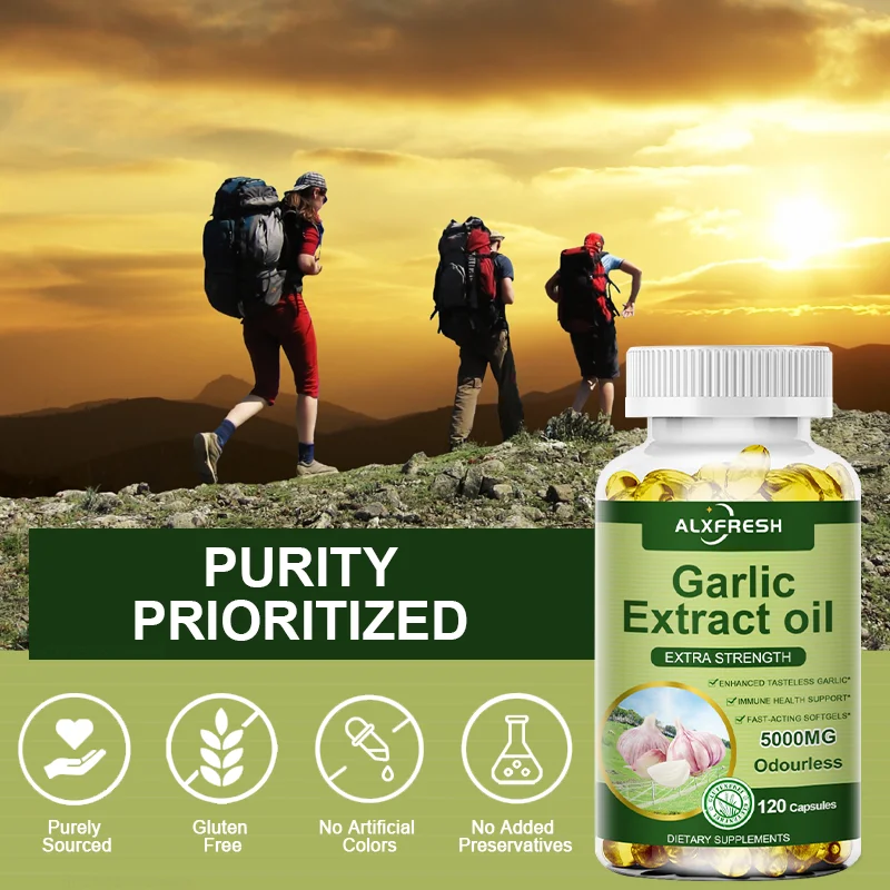 Alxfresh Organic Garlic Extract Capsule for Cardiovascular Health Increase Glutathione Level Cellular Detox Support Immune - Image 6