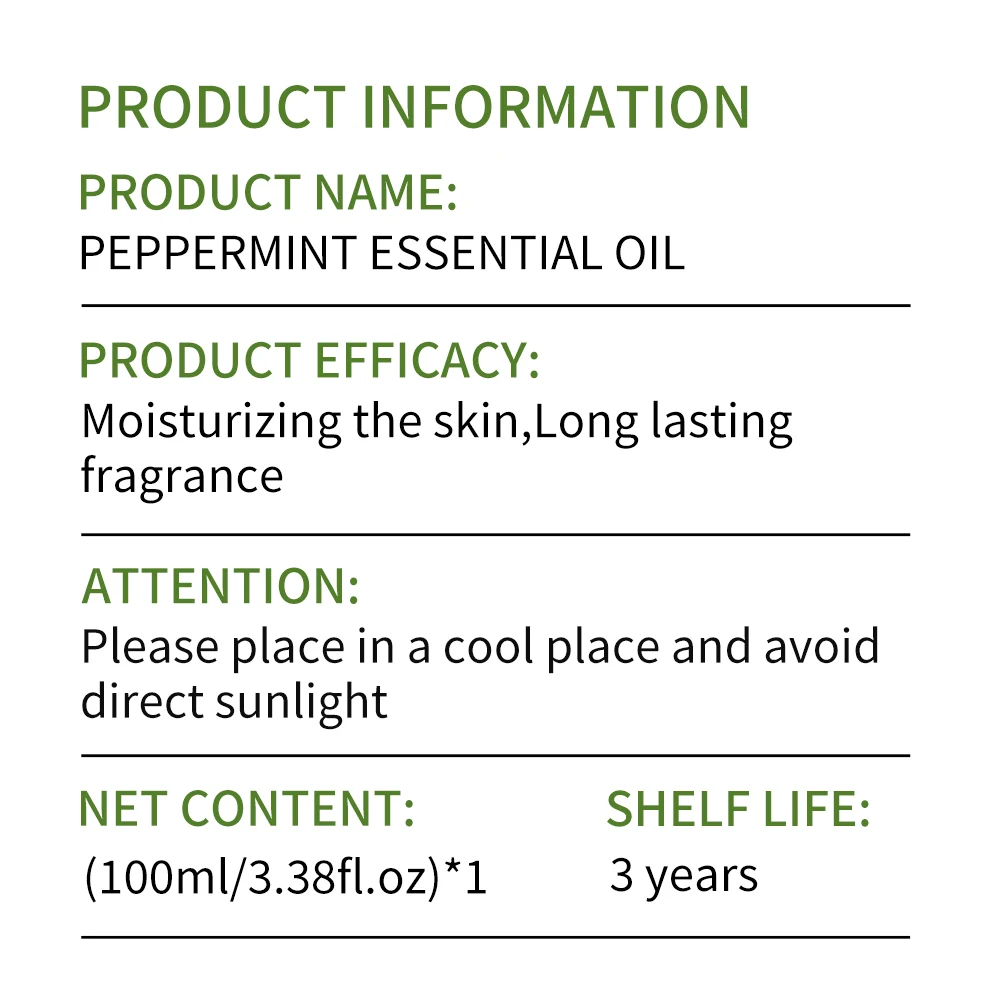 Peppermint Body Massage Essential Oil is perfect for home massage, aromatherapy diffuser, facial, spa, nails, candle making. - Image 6