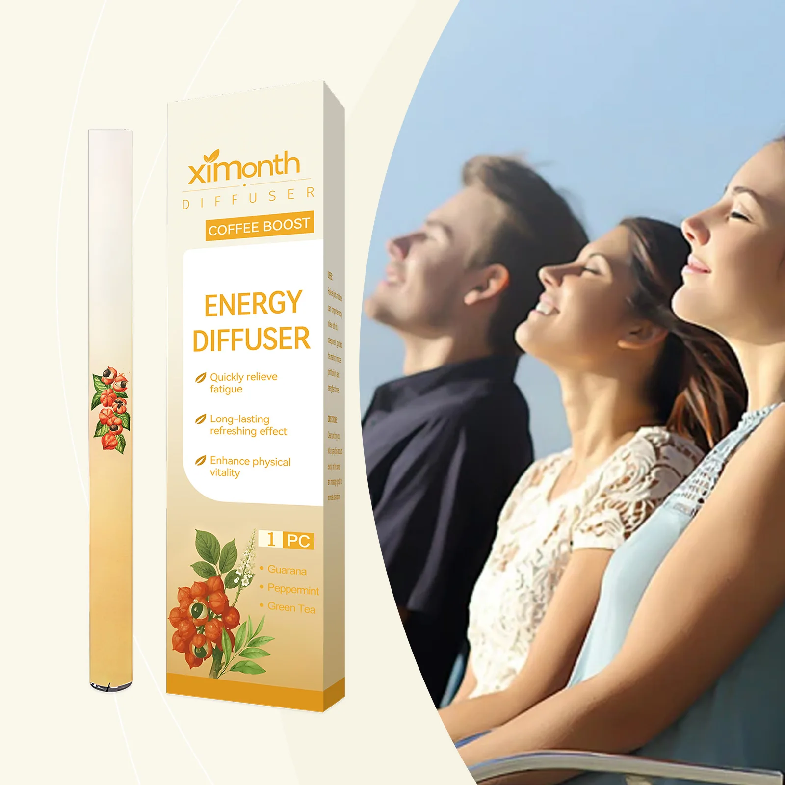 Relieving Body Fatigue Herbal Care Stick Relaxing Senses Enhancing Energy Long-Lasting Refreshing Effect Lung Cleansing Pen