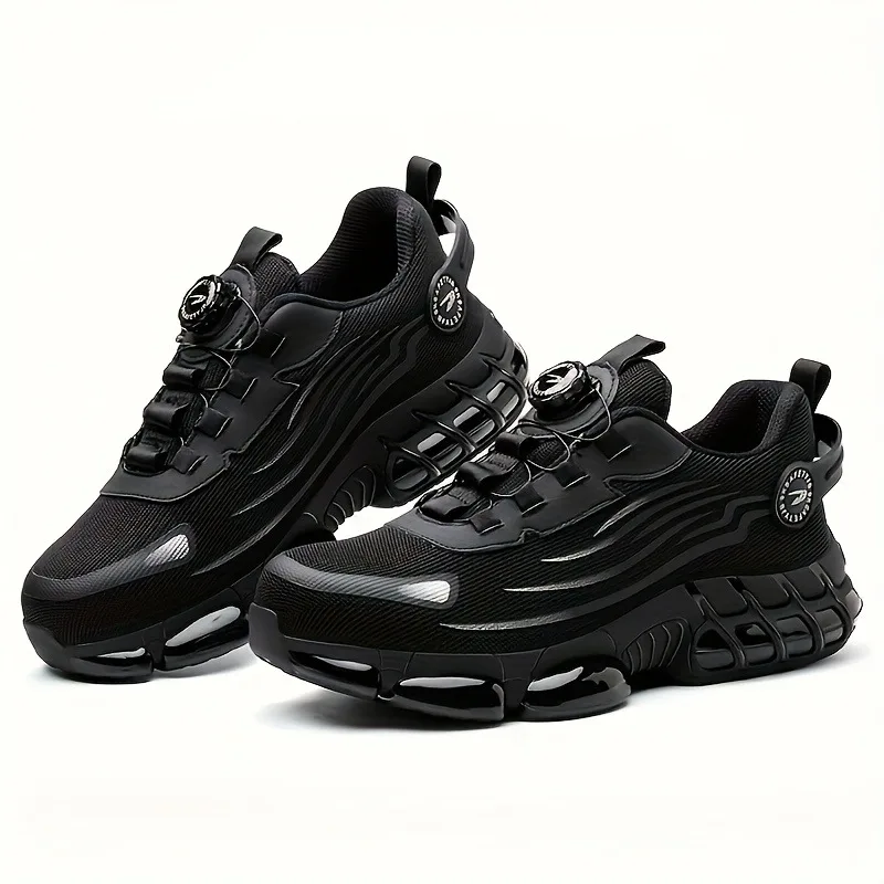 2025 New Men's Safety Work Shoes Puncture Proof Indestructible Rotated Buckle Waterproof Durable Sneakers for Men - Image 3