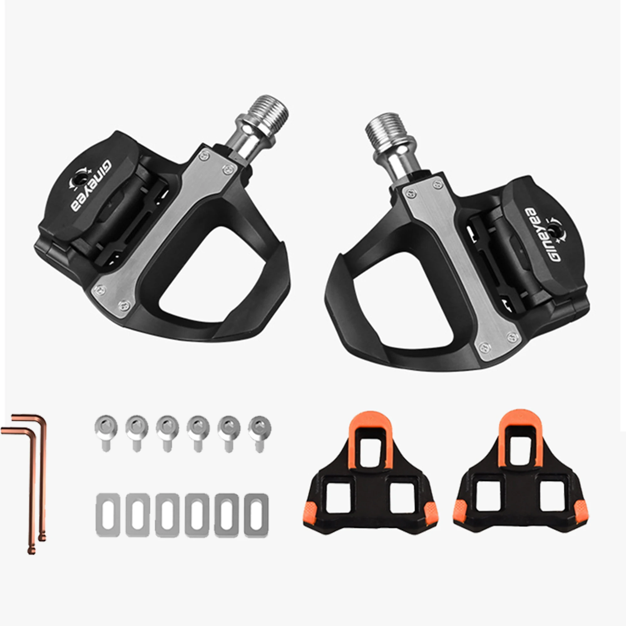 Gineyea Road Bike Clip Pedals, SPD Clipless Road MTB Cycling Pedals with Cleat Compatible with SPD-SL