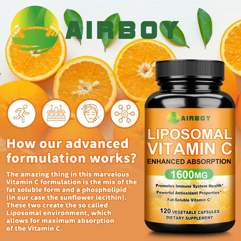 Liposomal Vitamin C 1600mg - Promotes Collagen Production, Immune Support, Powerful Antioxidant - Image 4
