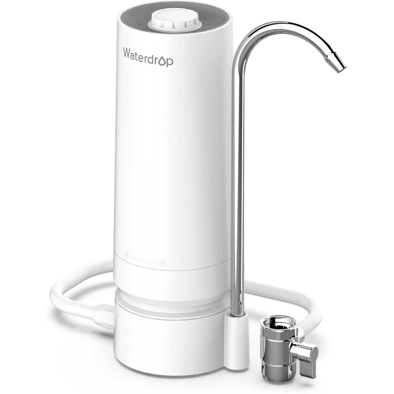Waterdrop CTF-05 Water Filter for Sink Faucet with Filter Life Reminder | Reduces Heavy Metals, Bad Odor and 99% Chlorine, Countertop Water Filter System, 4000 Gallons, 1 Filter