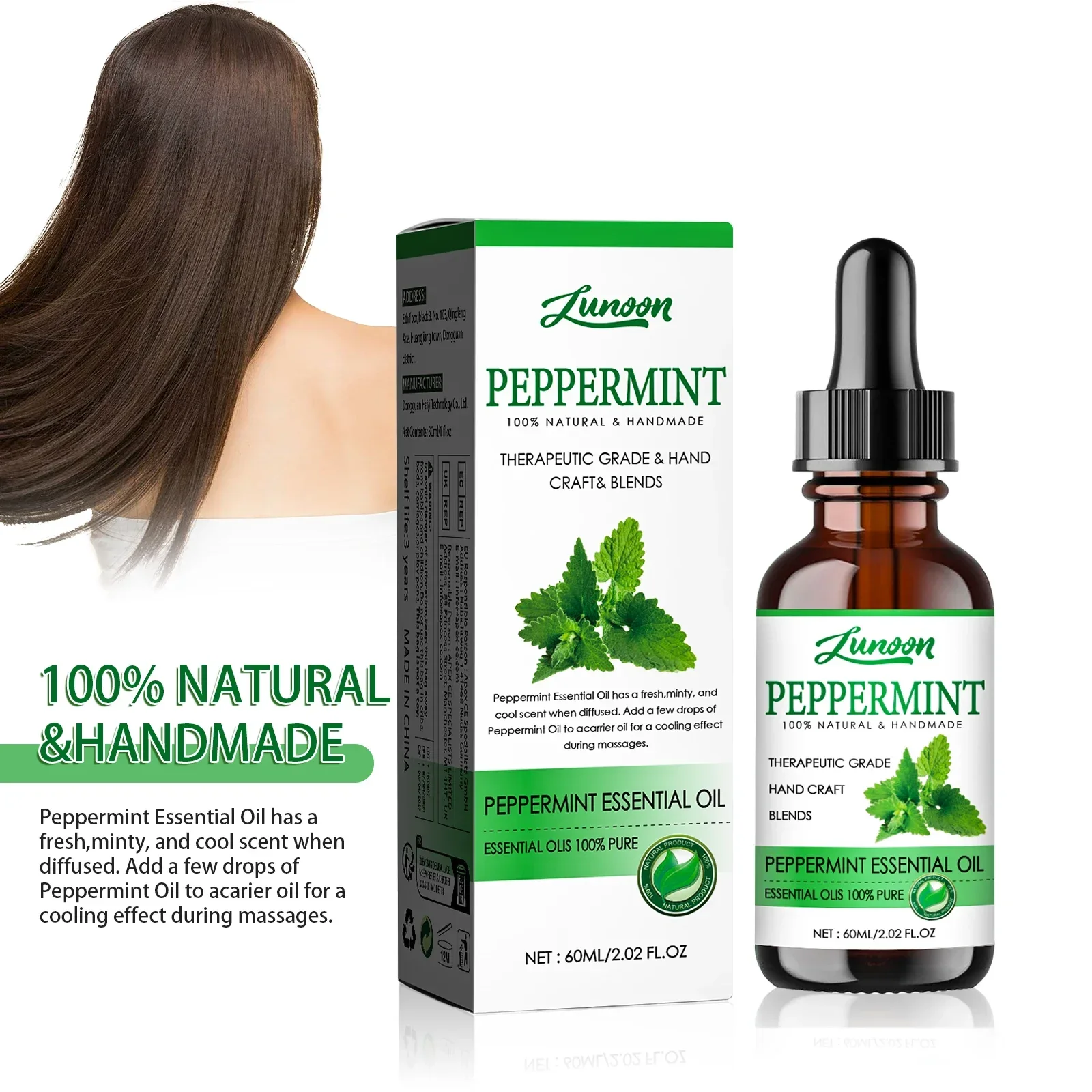Cooling Mint Body Oil for Aromatherapy 60ml - Handcrafted, Refreshing Scent, Lightweight Moisture for Massage & Skin Care. - Image 5