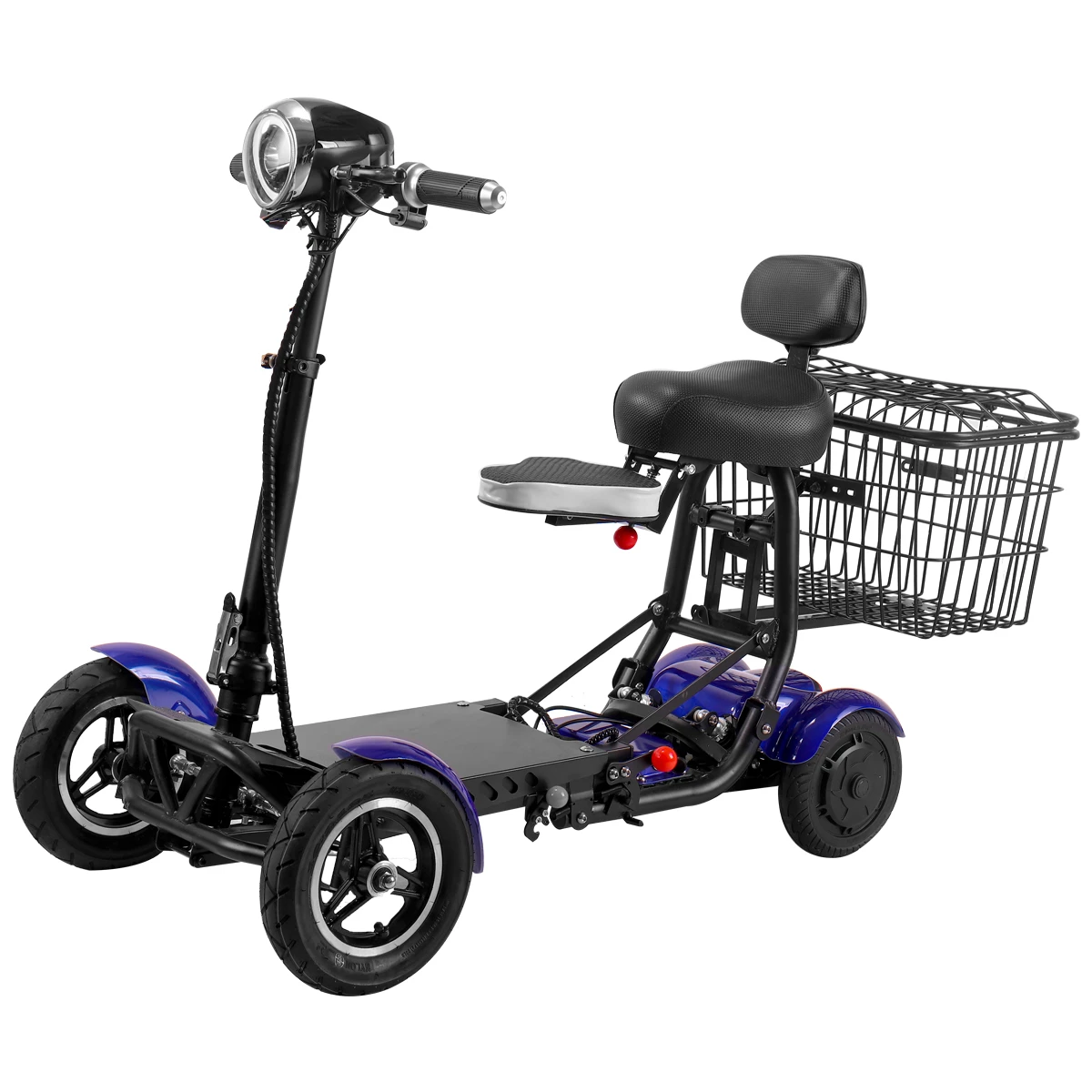 Foldable Long Range Handicap 4-Wheel Electric Bike Scooter for Adults with Seat - Mobility Scooter - Image 2
