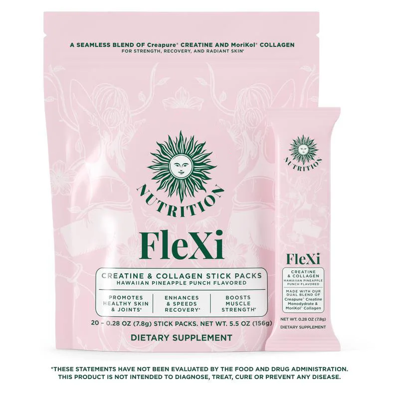 Creatine & Collagen Powder Stick Packs Supports Strength Recovery & Skin Health – Daily Nutrition Supplement 20Servings Per Bag