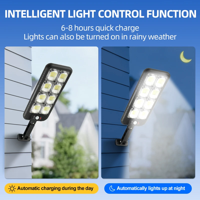 FAMCDC Solar Lights Wall Lamp With Motion Sensor Outdoor Waterproof Lamp for Garden Courtyard Backyard Pathway Street Light - Image 4